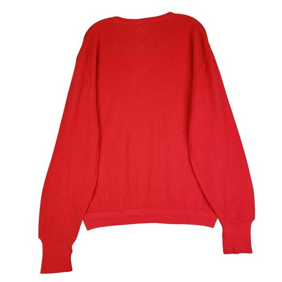 Izod Lacoste Sweater Men's XL Red Knit Pullover Cardigan Y2k Vintage Preppy - Picture 3 of 7